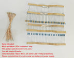 Bowerful 50pcs Pre-soldered Micro Litz Wired Leads Golden Yellow SMD Led 0603 + Muti-Resistor New