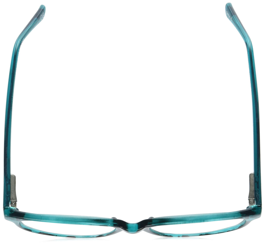 Foster Grant Sofia Vergara x Women's Alicia Reading Glasses Rectangular, Crystal Teal, 50 mm + 2.5