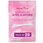 Nieteyrue Disposable Suppository Applicators Individually Wrapped Hygienic Fit to Size 00 Cap-sules and Many Shapes of Suppositories, Tablets Feminine Care Applicators from (20 Counts-new)