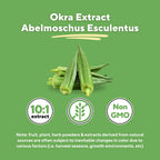Vitapia Okra Extract - Heart Health, Antioxidant, Gut & Digestion, Wellness Support - 10:1 Ratio & 120 Veggie Capsules - Non-GMO, Gluten-Free, Vegan Supplement