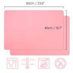 Gartful 23.6 x15.7 inch Resin Silicone Mats, X-Large Silicone Sheets for Jewelry Casting Molds, Nail Art, Acrylic Pouring, Nonstick Table Protector, Multipurpose Mat, Pink, Set of 2