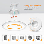 BLNAN LED Flush Mount Ceiling Light, 9 Inch 18W 3000K/4000K/5000K Hardwire Light Fixture, Ultra Thin Round White Lamp for Kitchen Porch Bedroom Hallway Stairwell Basement, Non-dimmable 2 Pack