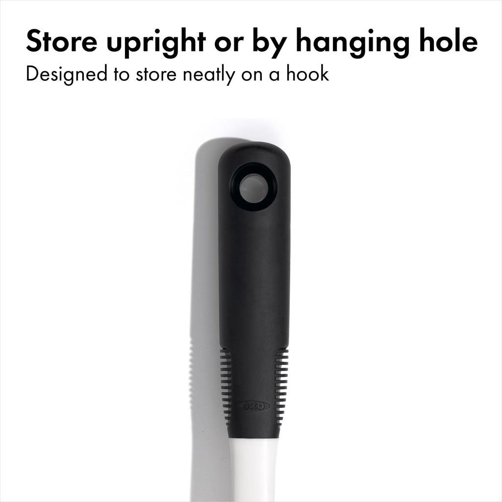 OXO Good Grips Dish Brush, Nylon Bristles with Built-in Scraper, Safe for Non-Stick Cookware, Non-Slip Handle, Dishwasher Safe
