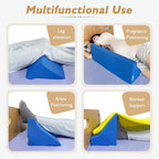 Mistuki Bed Wedge Pillow for Sleeping Seniors Incline Triangle Pillow Adults Post Surgery Back Support Bedsore Pressure Relief Positioning Foam Medical Wedge Bedridden Patient Body Leg Support（23.6"）