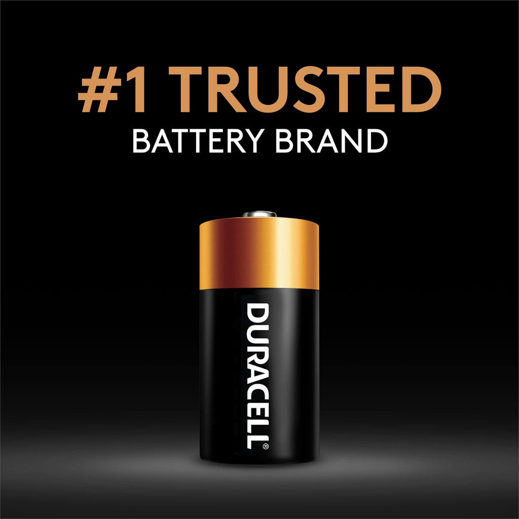 Duracell Coppertop C Batteries, 2 Count Pack, C Battery with Long-Lasting Power, All-Purpose Alkaline C Battery for Household and Office Devices (Pack of 5)