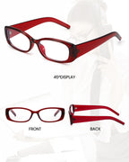 SODQW Rectangle Blue Light Glasses for Women Trendy Small Y2K Office-Siren Bayonetta Fake Glasses with Clear Lens UV400