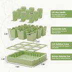 GREENBAZZAR Seed Starter Tray with Lift-Out Handles for Easy Transplanting