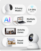 blurams Security Camera, 2K Indoor Camera 360° Pet Camera for Home Security