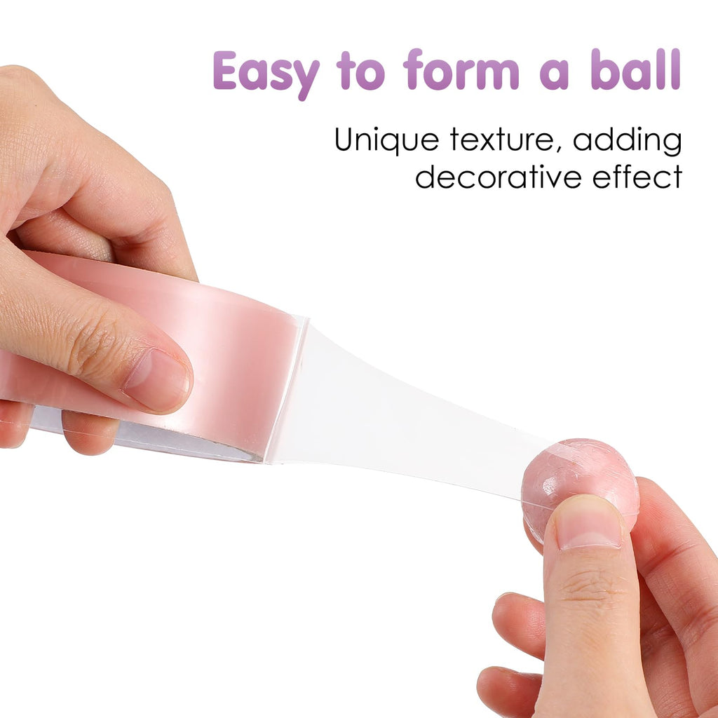 Toyvian 6 Rolls of Sticky Ball Tape Candy Color Decompression Adhesive Tape for Adults DIY Rainbow Ball Toy