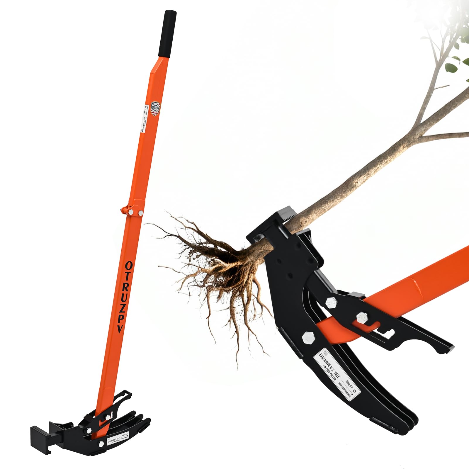 OTRUZPV Heavy-Duty Sapling Puller Tool, High-Leverage Tree Puller for 1/4" to 2" Roots, Manual Root Remover for Shrubs, Vines and Thorns, Effort-Saving Weed Puller for Garden, Farm and Landscaping