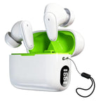 Hearing Aids, Miniature Hearing Amplifiers for Adults Seniors Noise Cancelling, Rechargeable Hearing Aids with Crystal Clear Sound, and LED Power Display（White-Green)
