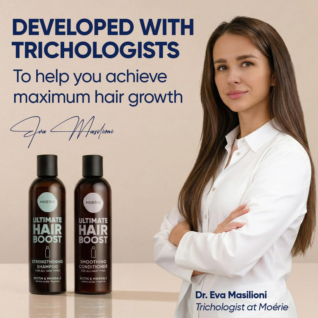 Moerie Hair Growth Shampoo and Conditioner for Women and Men, Hair Loss Solution with Biotin and Rosemary, Thickening Shampoo and Conditioner for Thinning Hair – Promotes Regrowth