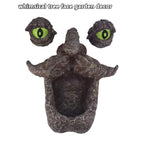 jinhuoba Tree Face Decors Wild Bird Feeders, Whimsical Big Eyes Old Man Face for Tree Hugger Yard Art Outdoor Garden Sculptures