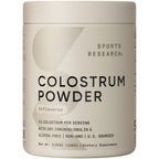 Sports Research® Bovine Colostrum Powder – Easy to Mix Superfood – Immunity Support & Gut Health w/ 30% IgG Antibodies - U.S. Sourced · Non-GMO · Gluten Free - 75 Servings (Unflavored)