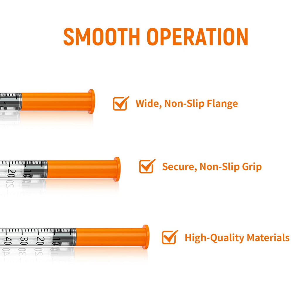 1ml Syringe, 29G 1ml/cc 1/2"(12.7mm) Pack of 100