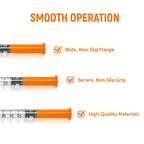 1ml Syringe, 29G 1ml/cc 1/2"(12.7mm) Pack of 100