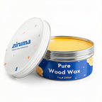 Non-Toxic Wood Wax - Natural Wood Conditioner for Butcher Blocks, Wooden Utensils & Bowls – No Mineral Oil, No Petroleum - Pure Beeswax, Lemon & Flaxseed Oil [7 oz] by Ziruma