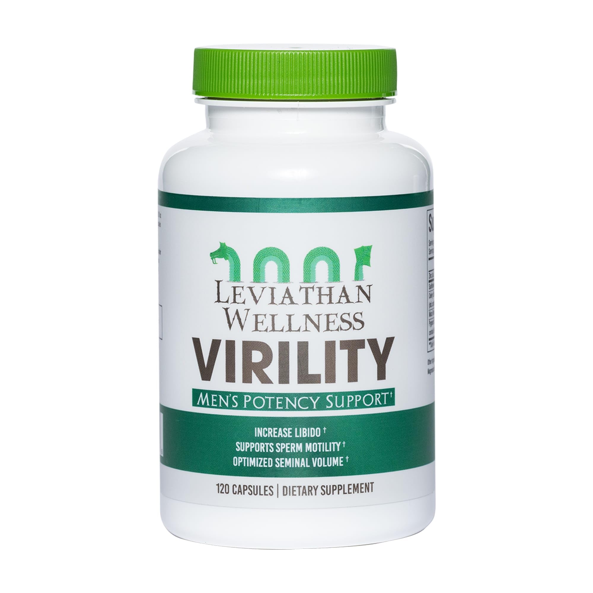 Leviathan Wellness Virility - Men's Potency Support | Zinc (10 mg), Sunflower Lecithin (1200 mg), Celery Extract (1000mg), Maca Root (250 mg) | 120 Capsules, 30 Servings | Made in The USA