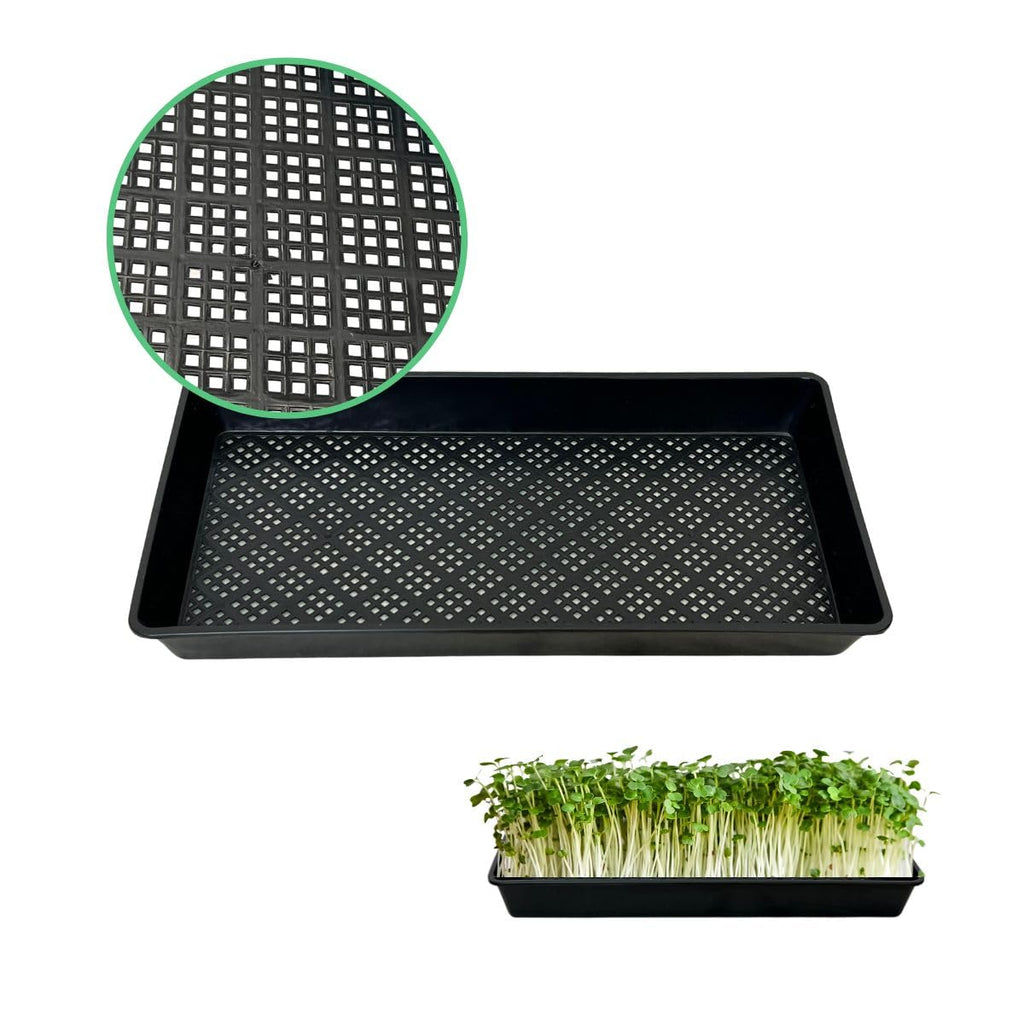 ILITING 1020 Trays Set - 5 Pack (10 Pcs) Durable 1020 Mesh Tray and No-Hole Tray, Ideal Soil Blocking Trays for Seedlings, Microgreens, and Hydroponics, Heavy-Duty