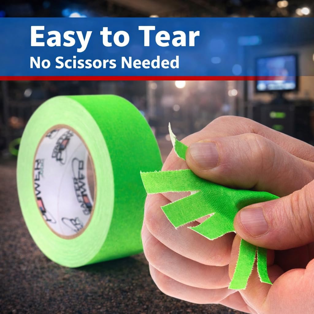 Gaffer Power Fluorescent Green Gaffer Tape 2 Inch x 30 Yards, USA Made