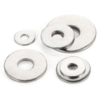 50 PCS 1/4" Stainless Flat Washers, 1" Outer Diameter, 18-8 (304) Stainless Steel Metal Washers for Screws and Bolts
