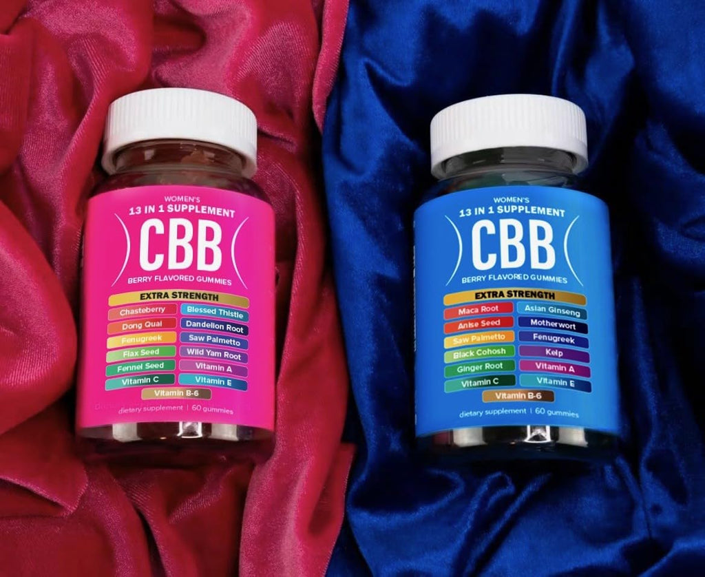 Curvy Body Bears CBB Women’s Multivitamin Gummies Top & Peach Support Combo Pack | Herbal & Vitamin Gummy Supplement | Berry Flavor | 2-Pack (120 Gummies)