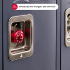 Master Lock 1530T Locker Lock Combination Padlock, 2 Count (Pack of 1), Colors May Vary, Red