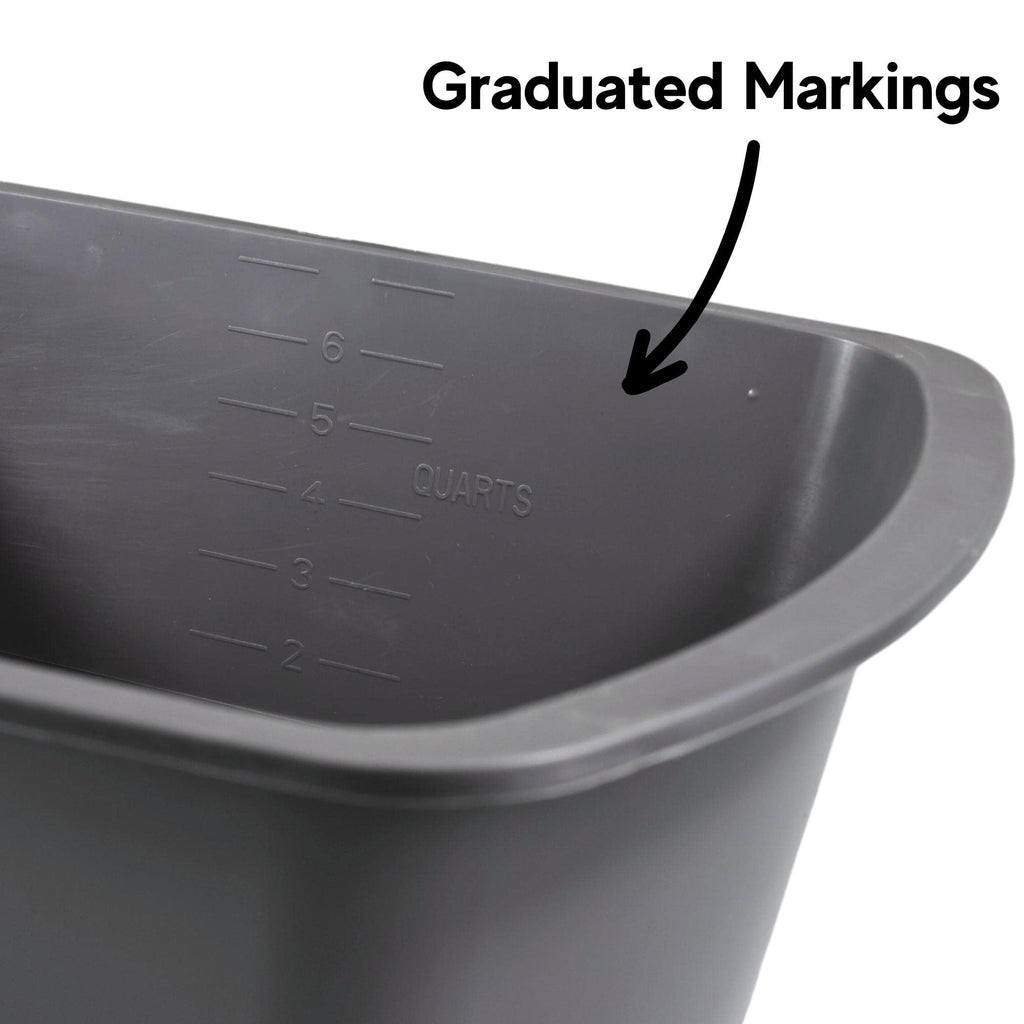 Vakly Wash Basins [5 Pack] – Rectangular Plastic 7-Quart Graduated Hospital Soaking Tub with Markings – Small Portable Washbasin for Face Washing, Cleaning, Foot Bath, Dishes, Laundry & Bedside Care