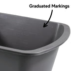 Vakly Wash Basins [5 Pack] – Rectangular Plastic 7-Quart Graduated Hospital Soaking Tub with Markings – Small Portable Washbasin for Face Washing, Cleaning, Foot Bath, Dishes, Laundry & Bedside Care