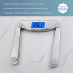 Vitafit Bathroom Scale for Body Weight Accuracy 0.1lb, 400lb,Clear Glass