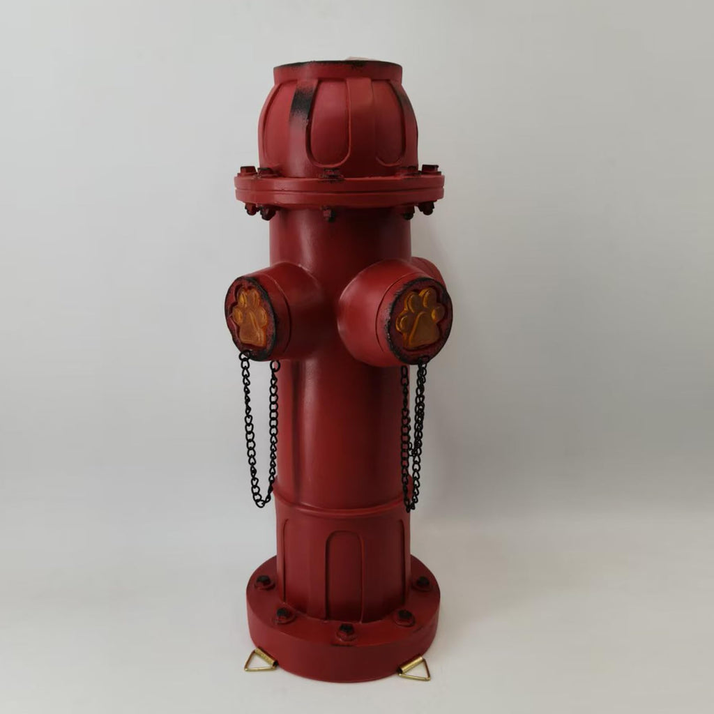 XINDMAO Xdymsien Fake Fire Hydrant for Dogs to Pee on,Solar Hydrant Dog Tranning Pee Post with with Glowing Paw Prints,15 inch Outdoor Backyard Decor Outdoor Statues Firefighter Gifts for Men