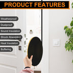 Ninsula 13Ft Door Weather Stripping, (1/2in x 1/2in), Strong Adhesive, Sound Proof, Door Insulation, Weatherproof Foam Tape for Doors, Weatherstripping for Doors Frames, Windows
