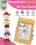 Mixed Cherry Tomato Seed Pod Kit Compatible with AeroGarden, Ahopegarden,URUQ, LETPOT Hydroponic Growing System, 8 Complete Pods with Red, Golden, Black, Purple & Strawberry Fruit Tomato Seeds