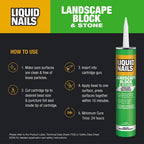 Liquid Nails - LN-905 Landscape Block Adhesive (LN905), Low VOC, 10 oz (Pack of 6)
