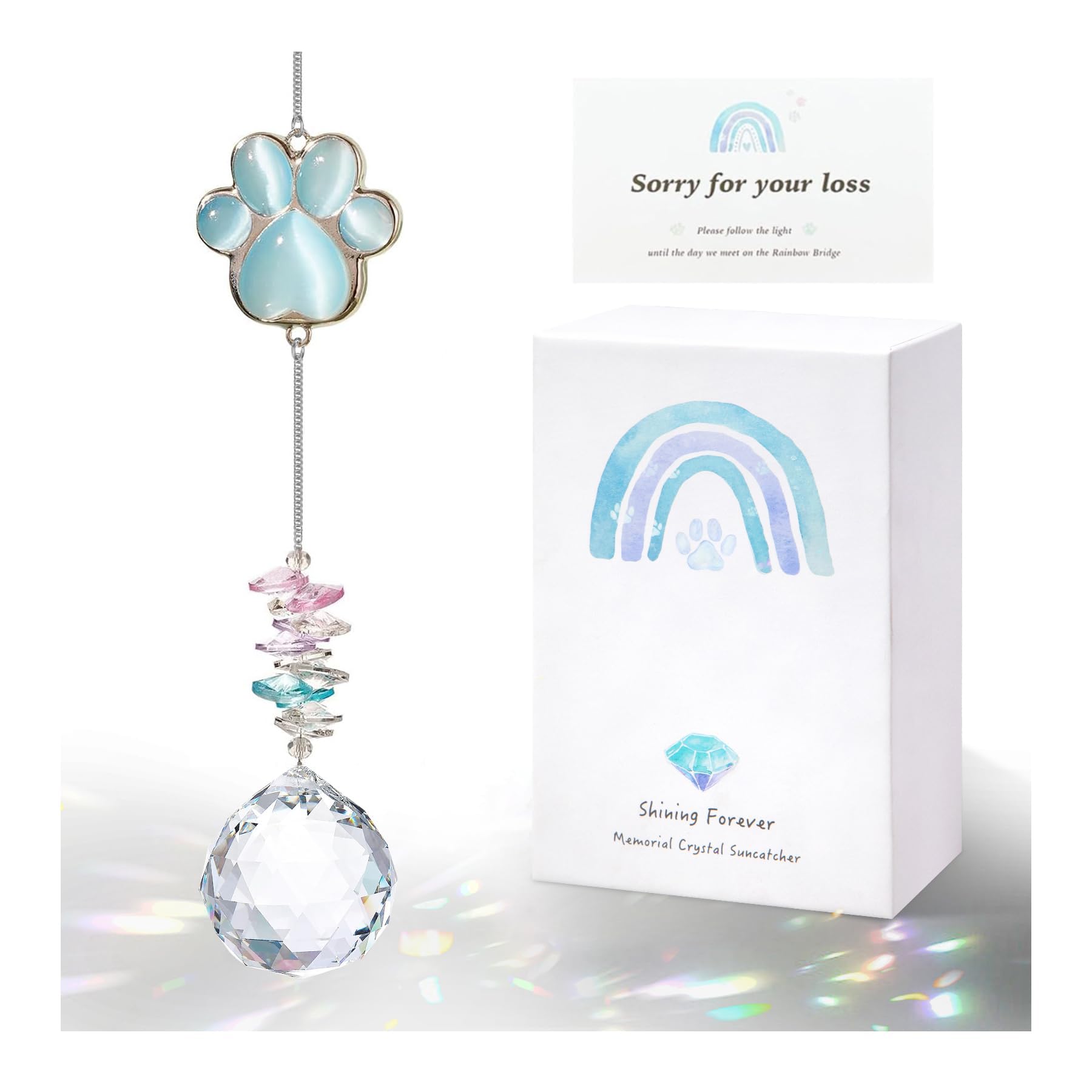 Dog Memorial Gifts, Loss of Dog Sympathy Gift, Pet Memorial Suncatcher