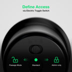 ThorBolt G1 Fingerprint Door Knob Lock with Keypad Biometric Door Knob Auto-Lock 4* AAA Alkaline Batteries Interior Door Lock for Bedroom, Garage, Office, Pantry Door Silver