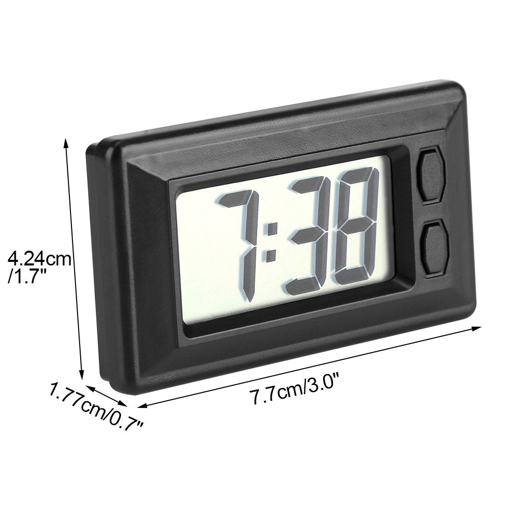 TMISHION LCD Digital Table Car Dashboard Desk Electronic Clock with Date Time Calendar Display for Home Office Car - 3.0 * 1.7 * 0.7 Inch