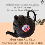 Cauldon Ceramics Classic Brown Betty Tea Pot | Hand Made 4 Cup Brown Betty Teapot | Made with Traditional Staffordshire Red Clay | Ceramic Teapot for Loose Leaf Tea or Teabags | 36 fl oz