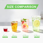 Lamosi 300 Pack 12 oz Clear Plastic Cups, Disposable Cold Drinking Cups