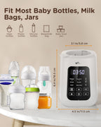 Bear Baby Bottle Warmer, Fast Warming Breast Milk Formula, White