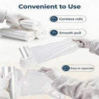 LUTREVA 33 Gallon Clear Trash Can Liners, 33'' x 40'', 500 Count High Density Garbage Bags for Home, Outdoor, Hotels, Recycling, Commercial, and Industrial Use