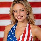4th of July USA Martini Earrings for Women Memorial Day Patriotic Jewelry