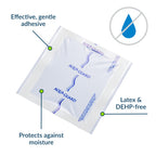 TIDI 50010-PKG AquaGuard Sheet – 7” x 7” – (Area of Coverage: 5” x 5.5”) – Shower Protection Sheet – Self-Adhesive Moisture Barrier – Wound Cover for Showering – 7 Sheets – Home Medical Supplies