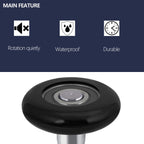XiKe 12 Pack Black 2" Nylon Garage Door Roller 4" Stem, Quiet/Durable and High Load, Use 6200-2RS Double Seals Precision Bearings.