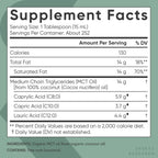 Sports Research Keto MCT Oil from Organic Coconuts - Fatty Acid Fuel for Body + Brain - Triple Ingredient C8, C10, C12 MCTs - Perfect in Coffee, Tea, & More - Non-GMO & Vegan - Unflavored (128 Oz)