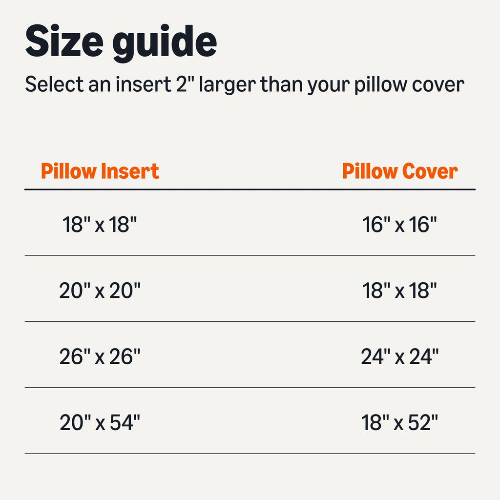 Amazon Basics Throw Pillow Insert, Down Alternative Fiberfill, Hypoallergenic, Machine Washable, 20 Inch, 2-Pack, for Sofa Bed Couch
