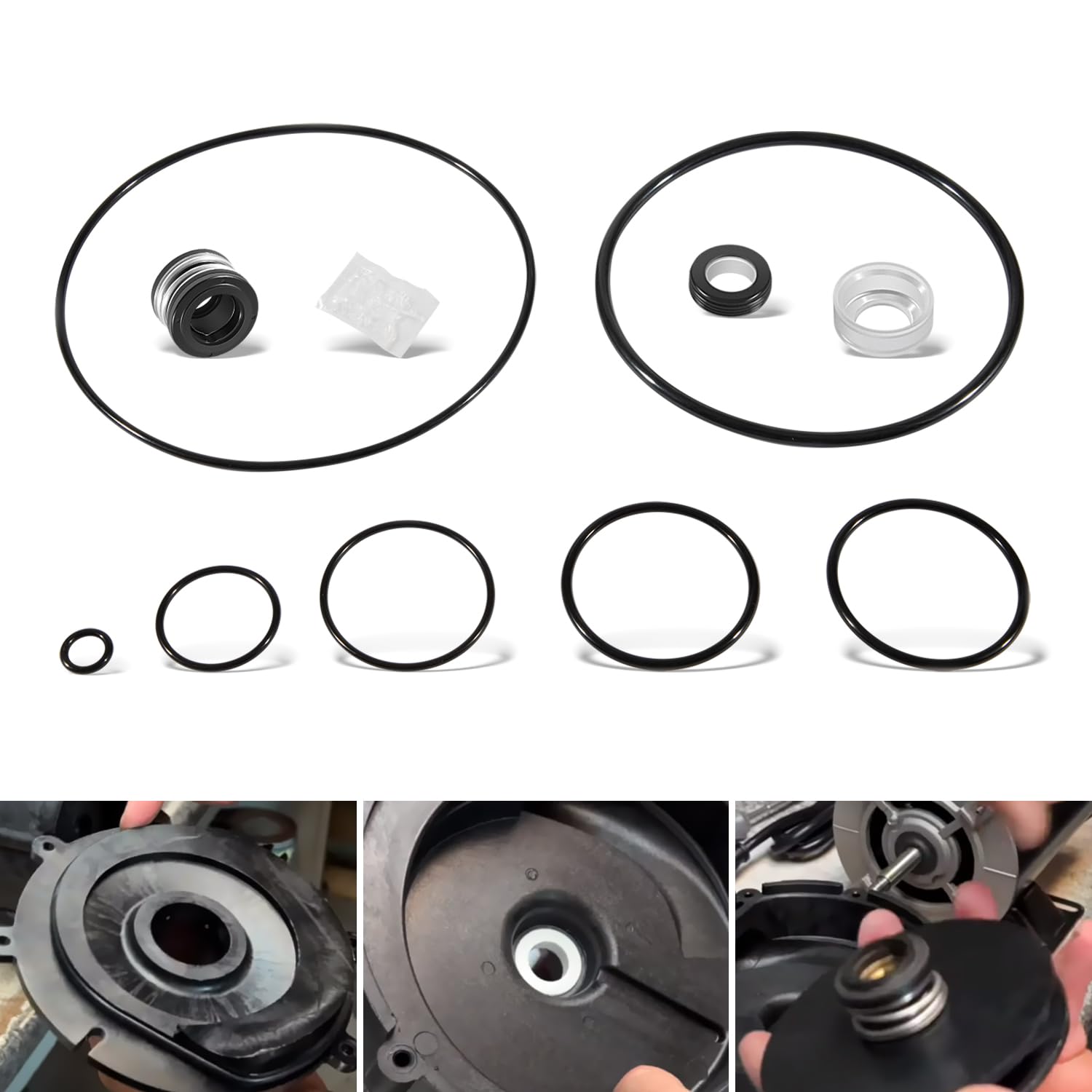 usvehj Replace for Hayward SP1580 Pump Seal Kit O-Ring Seal Gasket Rebuild Repair Kit Complete Pump Rebuild Repair Kit Fit for Hayward Power-Flo LX, SP1580 Series Pumps