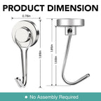 MIKEDE Magnetic Hooks 28 Pack 40Lbs Heavy Duty Neodymium Magnet Hook