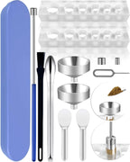 LELELUK Filling Tool Kit - Home & Lab Supplies with Micro Funnels & Lab Scoops - Complete Set with Instruction for Material Filling #000 00 0 1 2 3