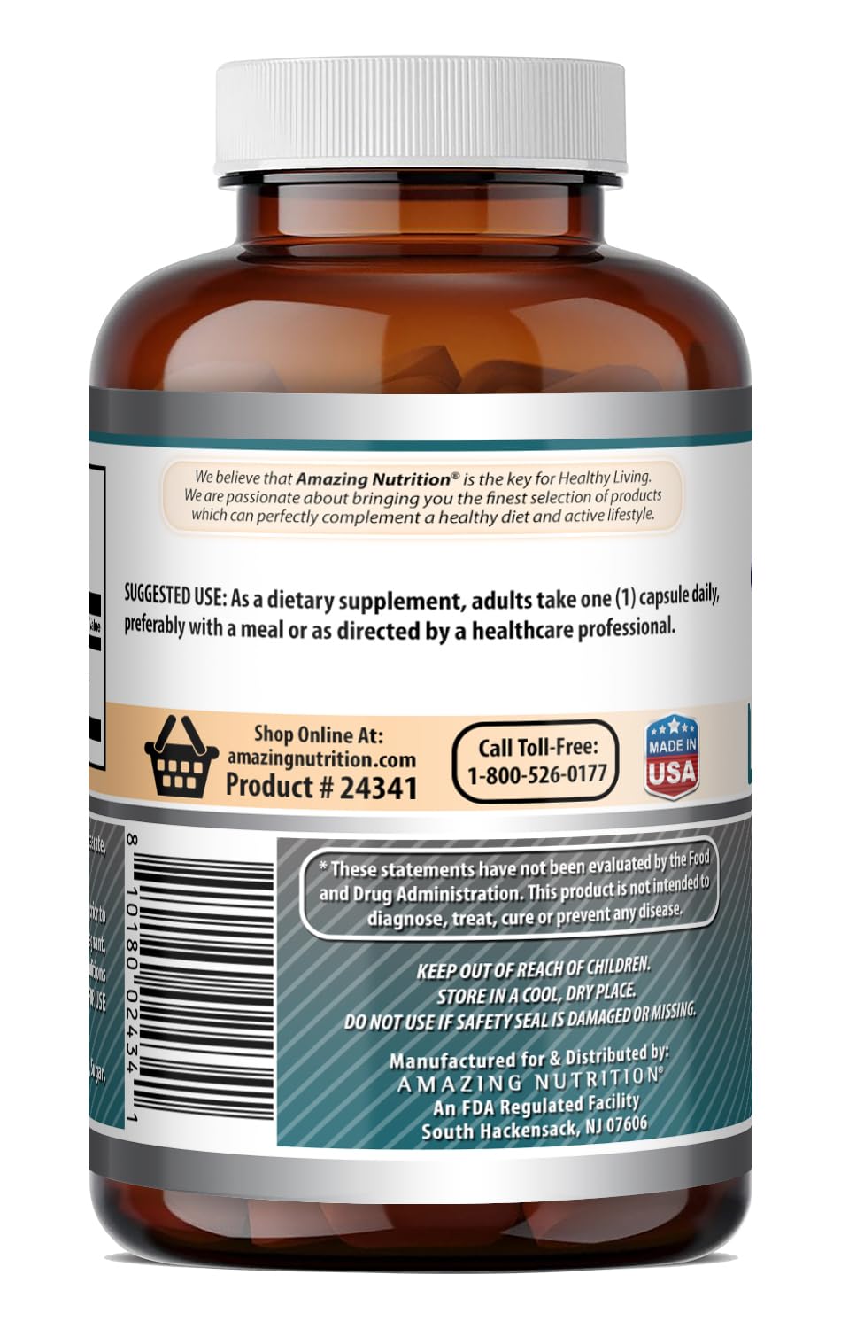 Amazing Formulas L-Citrulline Supplement | 750 Mg Per Serving | 180 Capsules | Non-GMO | Gluten-Free | Made in USA